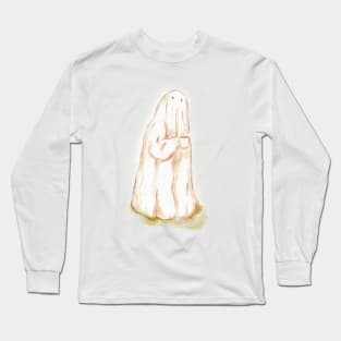 Death Before Decaf Ghost - Yellow Hue Glow Variant Long Sleeve T-Shirt